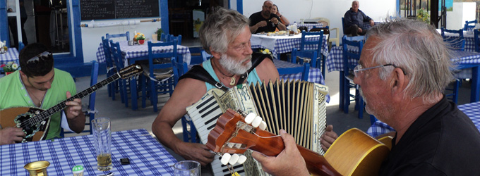Music session in Ahrodite Restaurant Nisyros