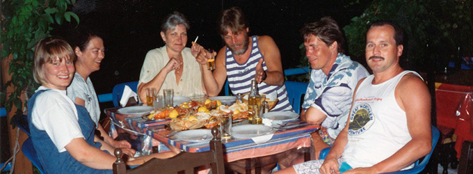 The crew for the first charter in greece 1994